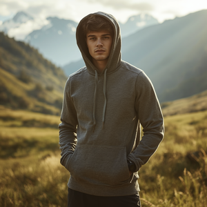 Sudadera con Capucha con Diseño de Paisaje de Valle, Sudadera de Felpa de Algodón con Estampado Natural, Personalización OEM ODM - Product Image 2