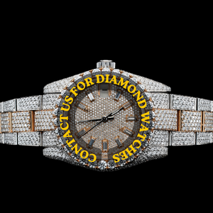 Nuevo Reloj de Pulsera con Diamantes Moissanite de Dos Tonos, Completamente Cubierto de Piedras, para Hombre, de Lujo, con Fecha Automática, Clásico, Última Colección - Product Image 4