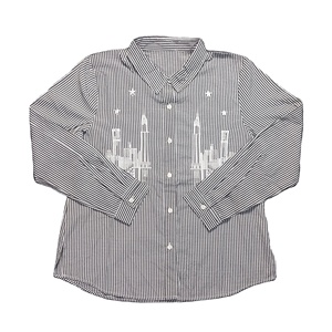 Chemises formelles décontractées coupe ajustée grande taille pour femmes élégantes Conception personnalisée imprimée sur tissu tricoté Prix de gros bon marché BD - Product Image 4