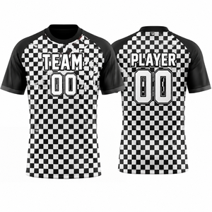 Maillot de football/soccer unisexe personnalisé – Clubs, équipes, écoles – Sublimé, extensible dans quatre directions, séchage rapide, respirant, devant sublimé - Product Image 1