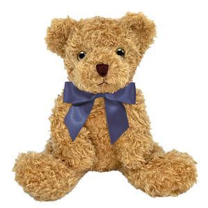 Orsetto di peluche Cuddlekins Tan Bear da 10 pollici, seduto, con portachiavi - Product Image 1