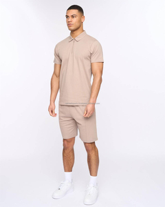 New Summer Fashion Casual Breathable Tracksuit Men's cotton Co ord <b>set</b> Streetwear custom logo 2 Piece Custom T-shirt Shorts <b>Set</b> - Product Image 2