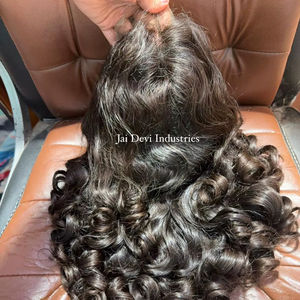 Pelucas de Cabello Humano Rizado Ondulado Natural 150% 180% 200% Pre-Desplumadas con Nudos Decolorados y Encaje Frontal HD - Product Image 2