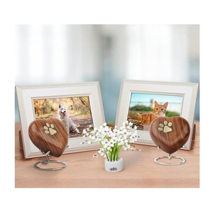 Sophisticated Wooden Heart Cremation Memorial <b>Keepsake</b> Urn <b>Ash</b> Holder Featuring Durable Premium Natural Wood Texture - Product Image 3