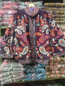 Wholesale Luxury Suzani Embroidered Velvet Jackets Bohemian Floral Statement Outerwear Elegant Winter Artisan <b>Coats</b> For <b>Women</b> - Product Image 5