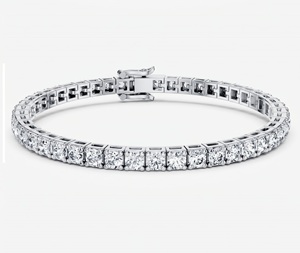 Pulsera de Diamantes Redondos con Corte Brillante, Clásica para Mujer, Diamantes Cultivados en Laboratorio - Product Image 2