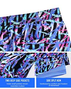 Pantalones cortos 2 en 1 para hombre, pantalones cortos para correr, gimnasio, entrenamiento físico, pantalones cortos de playa de secado rápido para hombre, ropa deportiva de verano - Product Image 3