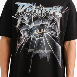เสื้อยืดคอตตอนทรงหลวมพิมพ์ลาย DTF Printing Rebirth Phase ลายกราฟิกคลาสสิกสำหรับผู้ชาย สไตล์สตรีทแฟชั่นทรงบ็อกซี่ โอเวอร์ไซส์ - Product Image 6