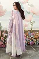 Ensemble Salwar Kameez Lavande pour Femme, en Coton Brodé, Coupe Ample Traditionnelle, Longueur Ras du Sol, Tenue Décontractée Style Inde Pakistan