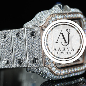 Reloj de Diamantes de Lujo AARVA JEWELS, Caja Cuadrada de Acero Inoxidable de 30 mm, Cristal de Zafiro, Correa de Silicona, Cuarzo Analógico, para Hombre y Mujer - Product Image 6