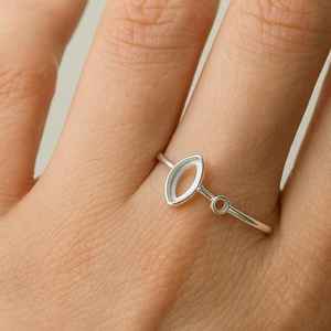 Anillo de Plata de Ley 925 Chapado en Oro de 18K Hecho a Mano de Alta Calidad con Sello 925, Componente para Fabricación de Joyería al por Mayor, Hecho en India - Product Image 6