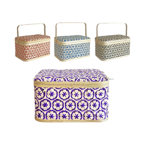 Nouveau design 2026 – Ensemble de paniers de rangement en bambou avec doublure, gain de place pour cosmétiques, organisation de chambre, style asiatique, durable - Product Image 4