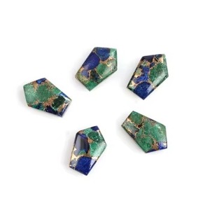 Piedra Preciosa de Cuarzo Natural Azurita Azul Verde de Forma Elegante de 7x15mm Hecha a Mano, la Más Vendida, para Fabricación de Joyería de Cobre al por Mayor - Product Image 1