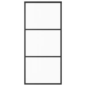 ประตูบานเลื่อนกระจก ESG สีดำ ขนาด 35.4"x80.7" พร้อมกรอบอลูมิเนียม - Product Image 2