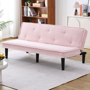 Divano Letto in Velluto a Coste da 66 Pollici, Arredamento Versatile per Soggiorno o Camera da Letto, Trasformabile in Due Stili - Product Image 6