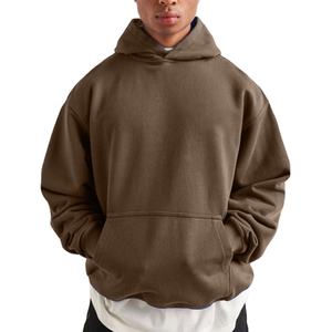 Sudaderas con capucha de gran tamaño de lana de doble capa personalizadas de alta calidad para hombres en blanco algodón grueso pesado francés Terry sudaderas con capucha - Product Image 1