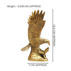 Statue d'aigle volant en laiton, sculpture artisanale de Garuda, objet décoratif pour la maison et le bureau - Product Image 5