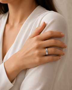 Luxury Men's IGI certi Lab Grown Diamond <b>Ring</b> | Emerald Cut Center Stone 925 <b>Silver</b> 10K,14K,18k <b>Statement</b> <b>Ring</b> - Product Image 1