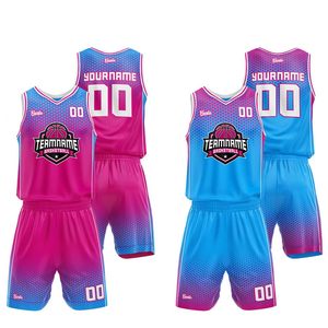 Uniforme de Baloncesto Sublimado con Degradado, Conjunto de Jersey Unisex de Secado Rápido, Cuello en V, Corte Atlético, para Adultos, Todas las Temporadas - Product Image 1
