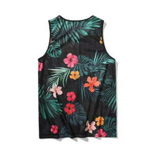 OEM 100% Polyester Men's Gym Tank Top Sublimation Quick Dry Summer Vest Sportswear <b>Running</b> <b>Singlets</b> Casual Summer Tank Top - Product Image 5