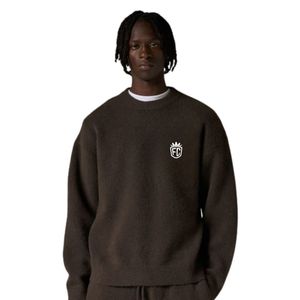 Suéter de Punto Marrón, Algodón Suave de Primera Calidad, Ligero, Informal, Cómodo, Diseño Ajustado para Invierno - Product Image 6