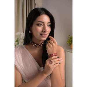 Handmade Choker Polki 925 Sterling <b>Silver</b> <b>Necklace</b> & Earrings Jewellery Set for Women Wedding Luxury Kundan Multi <b>Layer</b> - Product Image 1