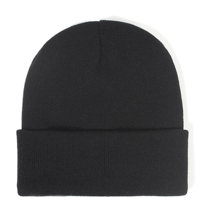 Bonnet en tricot uni unisexe 100% acrylique, bonnet d'hiver pour adultes, usage décontracté, 56-58 cm - Product Image 3