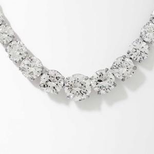 Elegante Collar de Diamantes de Oro Blanco de 14K, 60.21ct, Diamantes Cultivados en Laboratorio, Corte D-G/VS, Engaste de Garras, Certificado IGI, Collar de Tenis para Bodas y Fiestas, Venta al por Mayor - Product Image 4
