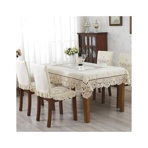 Mantel Cuadrado Sofisticado de Lujo, Bordado, 100% Algodón Orgánico, Tela Suave, Personalizado, Impermeable, Duradero y Económico - Product Image 4