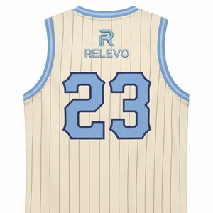 Camiseta de Baloncesto Unisex Relevo sin Mangas, Color Sólido, Número 23 Bordado, Transpirable, Corte Regular, 100% Poliéster, Cuello en V - Product Image 3
