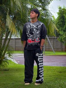 Pantalones Deportivos Holgados con Estampado Gráfico para Hombre, Pantalones de Gimnasio Elásticos, Joggers Deportivos Casuales con Bolsillos para Entrenamiento - Product Image 4