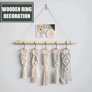 Natural Wooden <b>Ring</b> Decoration Unfinished Round Craft <b>Ring</b> for DIY Macrame Jewelry Pendant Home Decor - Product Image 6
