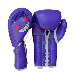 Ensemble de sparring de boxe Winning, design Purple Ice Man, en cuir véritable, respirant et anti-humidité, gants à lacets pour adultes, arts martiaux - Product Image 5