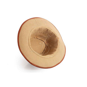 Premium Quality <b>Men</b> Use Cowboy <b>Hat</b> 100% Leather Made Western Style Wide Brim Cowboy <b>Hats</b> For Outdoor And Horse Riding Wear - Product Image 5