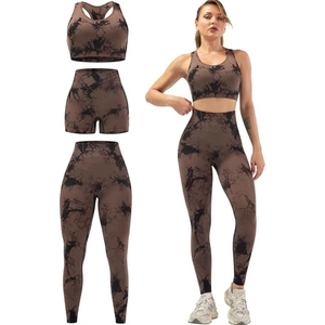 Fashion Solid Color Print Fitness Women Yoga <b>Set</b> Ladies Gym Active Wear High Waist <b>Tie</b> and <b>Dye</b> Women Yoga Sport <b>Sets</b> - Product Image 1