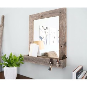 Espejo de Pared Rústico Industrial de Madera Reciclada con Acabado Patinado |   Ecológico y Duradero al por Mayor |   Aqudus Saleem - Product Image 2