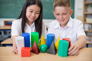 Juego de Formas Geométricas 3D de Plástico Colorido de 2x4 Pulgadas para Laboratorio de Matemáticas Escolares, Modelos Educativos Sólidos para la Enseñanza de Estudiantes - Product Image 2