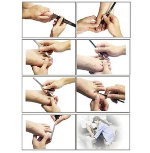 Ensemble de 3 couteaux de pédicure droits en acier inoxydable, outil professionnel pour les ongles des pieds et des doigts, pour les ongles incarnés, les callosités et l'élimination des cuticules, durable - Product Image 2