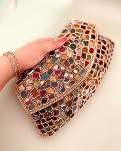 Bolso de mano de terciopelo con mosaico étnico de metal chapado hecho a mano, incrustaciones de piedras, duradero, ligero, de moda, para novias, regalo de boda, personalizable, tipo bandolera - Product Image 4