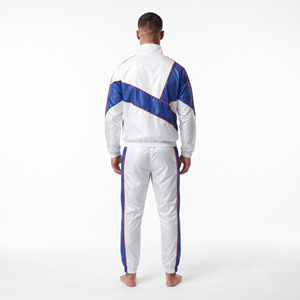 Ensemble de survêtement en nylon uni pour homme, design personnalisé, manches longues, pantalon de jogging à cordon de serrage, respirant, vêtements de sport décontractés - Product Image 2