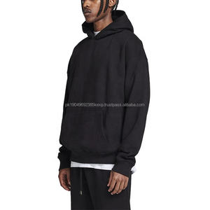 Sweat à capuche unisexe imprimé de bulles personnalisées 500gsm en coton éponge française surdimensionné brodé Technics 400gsm épais velours noir pour l'hiver - Product Image 2