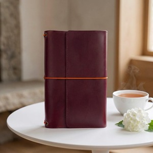 Customized Leather Journal Trifold <b>A5</b> Travel Case Personalized <b>Diary</b> Cover Refillable Gift - Product Image 1