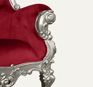 Silla de Trono Hecha a Mano en Madera de Caoba Sólida - Mueble Clásico de Lujo y Duradero para Sala de Estar de Hotel y Apartamento - Product Image 5