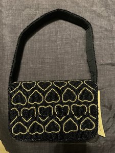 Sac à bandoulière brodé de perles de rocaille fait main, motif floral nageur, sac à main perlé doré, directement de l'usine - Product Image 6