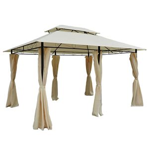 10 'X 13' bianco crema Patio Gazebo ventilato tetto per tutte le stagioni struttura in acciaio a baldacchino esterno Pergola riparo tende per giardino - Product Image 1