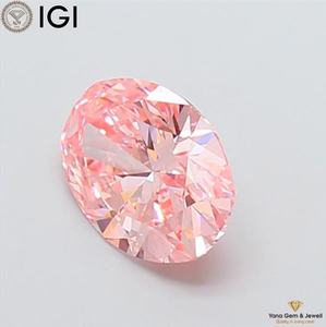 Diamant de 2,00 carats avec certificat IGI, couleur rose vif fantaisie, clarté VVS2, diamant de laboratoire cultivé en CVD, taille ovale, pour bague de fiançailles - Product Image 4