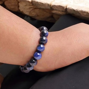 Factory Price High Quality 8mm Blue Tiger Eye Beaded Circle Bracelets Carved Natural <b>Crystal</b> Healing <b>Jewelry</b> Inspirational - Product Image 4