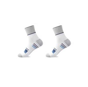 Chaussettes de sport pour hommes, rayées, en coton et élasthanne, respirantes, absorbant la transpiration, tricotées, été - Product Image 3