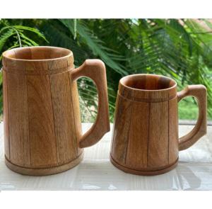 Jarra de cerveza a prueba de fugas 100% hecha de madera con mango de madera, jarra de cerveza de madera, taza de Venta caliente para el hogar, Hotel y restaurante - Product Image 5