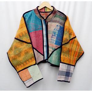 เสื้อแจ็คเก็ตคันธาแบบรักษ์โลก พรีเมียม วินเทจ สำหรับผู้หญิง ผ้าฝ้าย 100% สไตล์โบฮีเมียน คอจีน ระบายอากาศได้ดี - Product Image 3